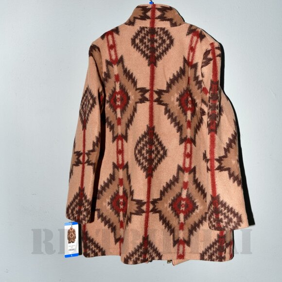 Bundle of 2  - Pendleton Ladies' Wool Blend Walker Coat-Tan + Green - Picture 15 of 15